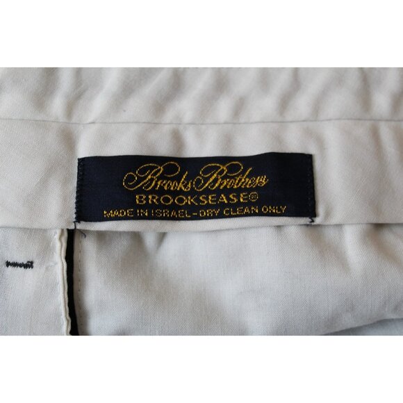 Brooks Brothers Brooksease Dress Pants 36R Black Wool Blend Pleated Cuffed Mens - Picture 5 of 6